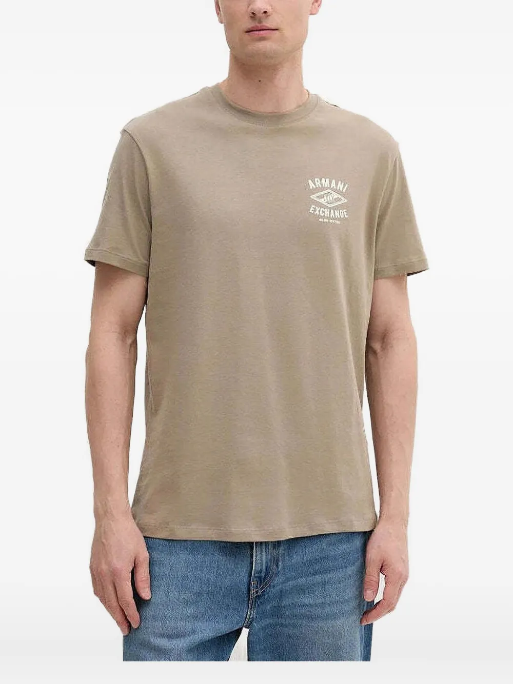 Armani Exchange logo T-shirt | Brown | Image 1
