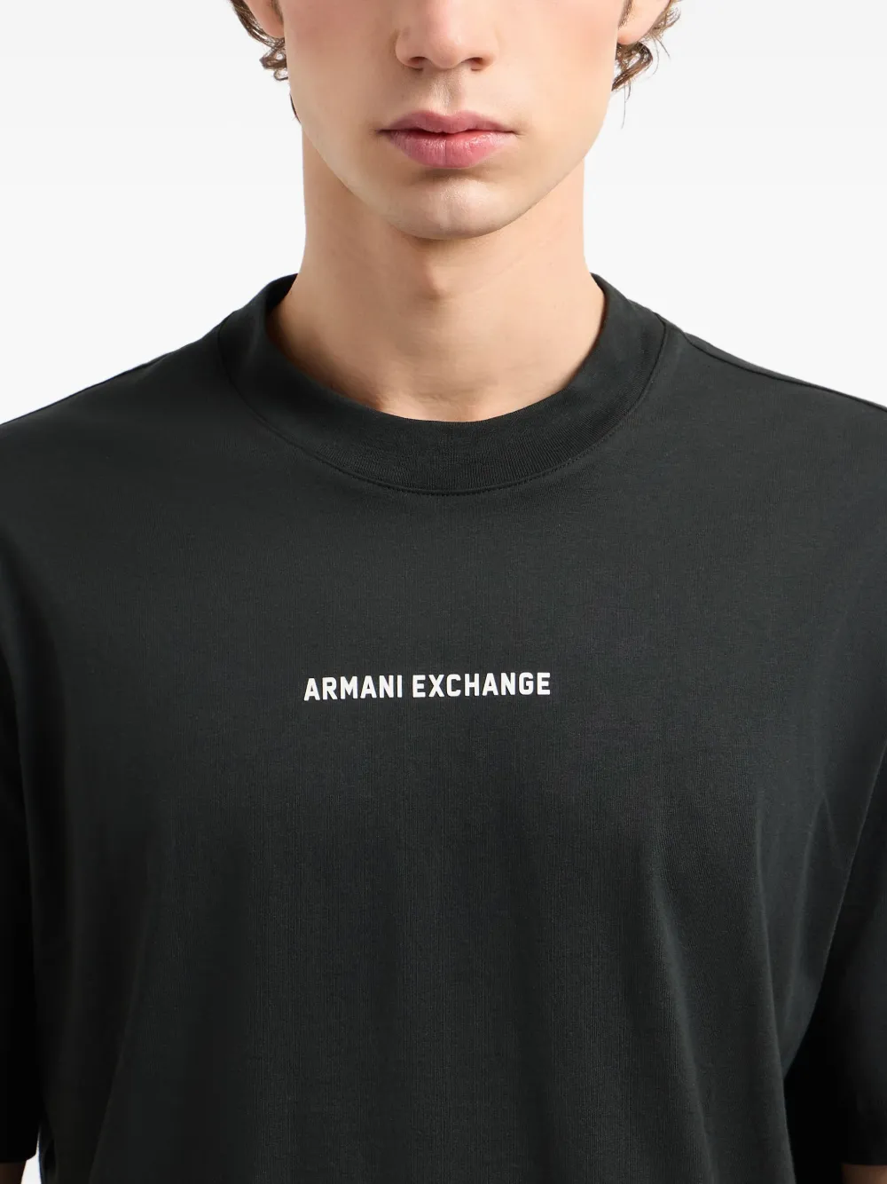 Armani Exchange Logo-print T-shirt In Green