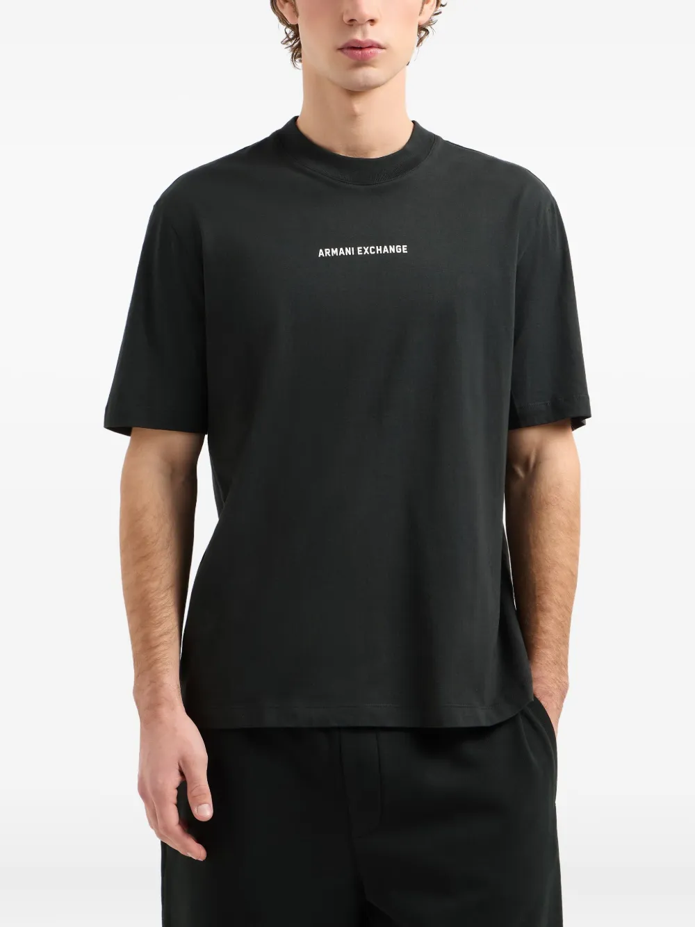 Armani Exchange Logo-print T-shirt In Green