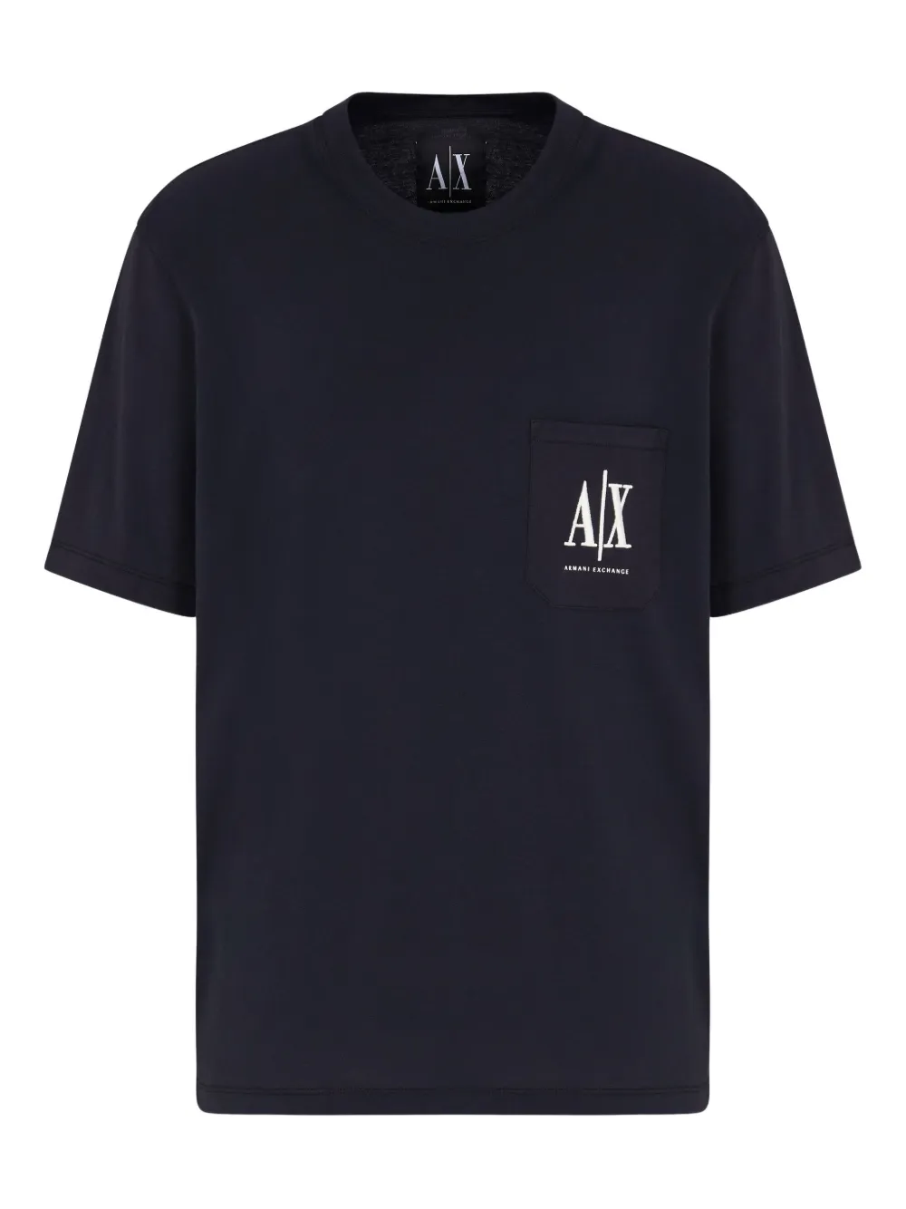 Armani Exchange patch-pocket logo-print T-shirt | Black | Image 1