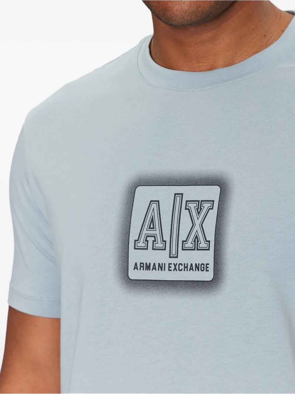Armani Exchange Logo T-shirt In Blue