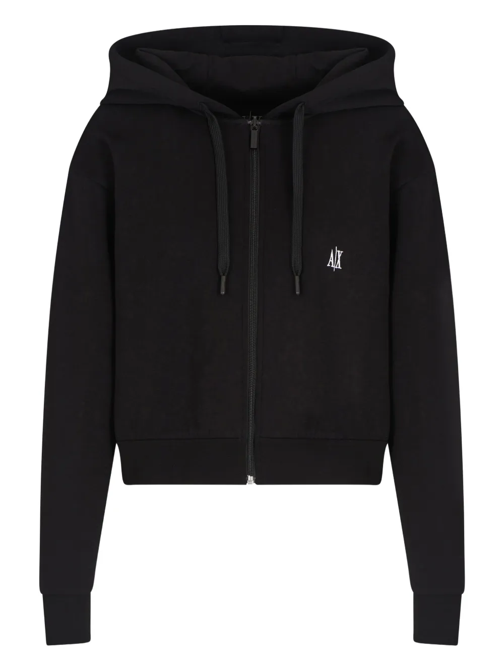 Armani Exchange ジップアップ フーデッドジャケット - ブラック Armani Exchange ジップアップ フーデッドジャケット - ブラック