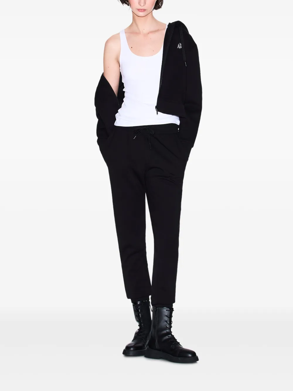 Armani Exchange zip-up hooded jacket | Cropped Jackets | Image 2