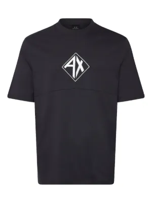 新品 Armani Exchange ブラック Tシャツ ビッグロゴ M 金刺繍 Armani Exchange XM000328 Black - Free delivery | Spartoo NET
