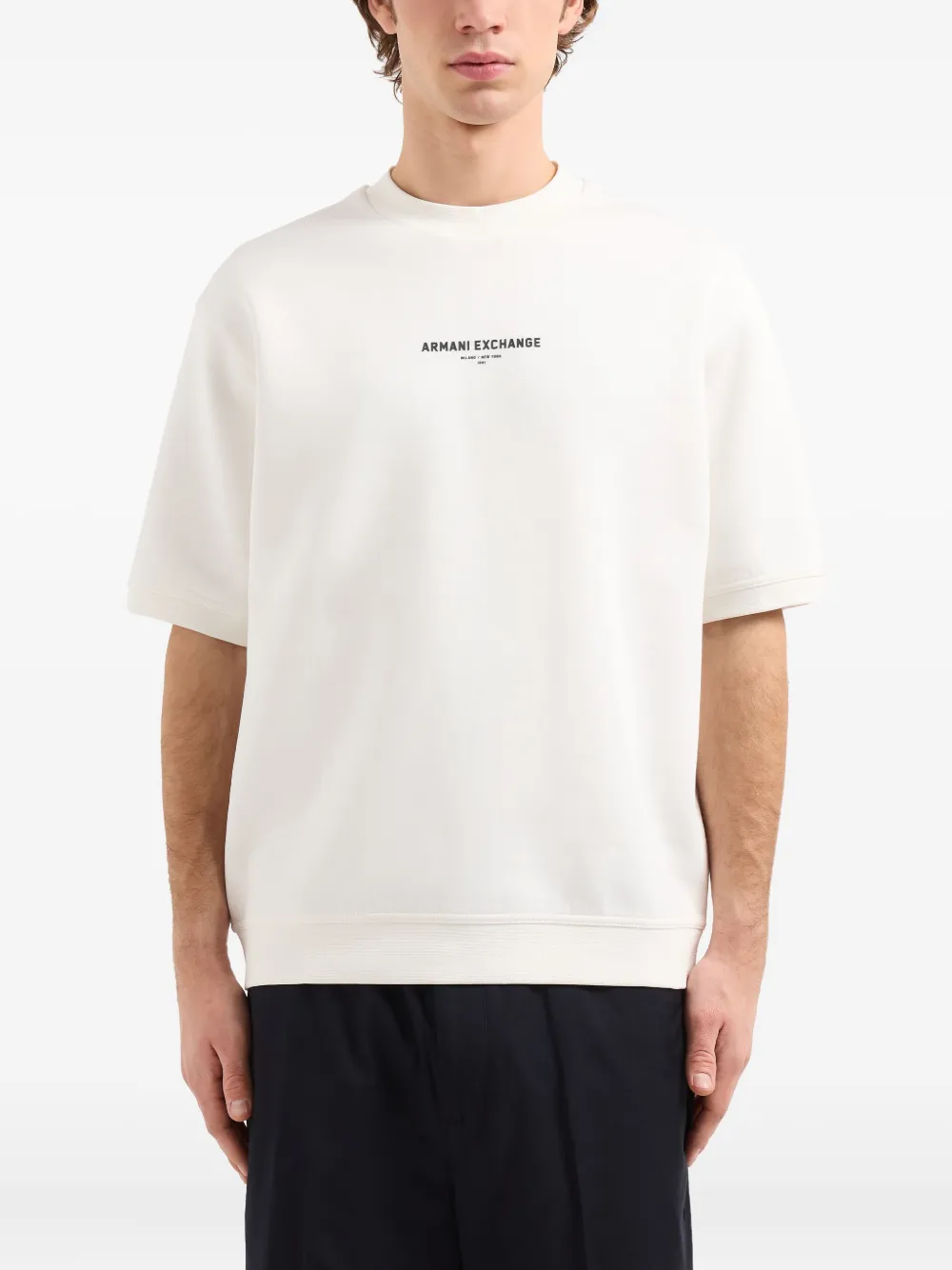 Armani Exchange T-shirt met logoprint Wit