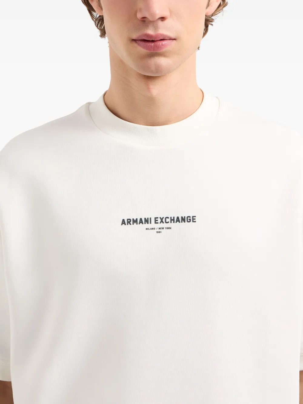 Armani Exchange T-shirt met logoprint Wit