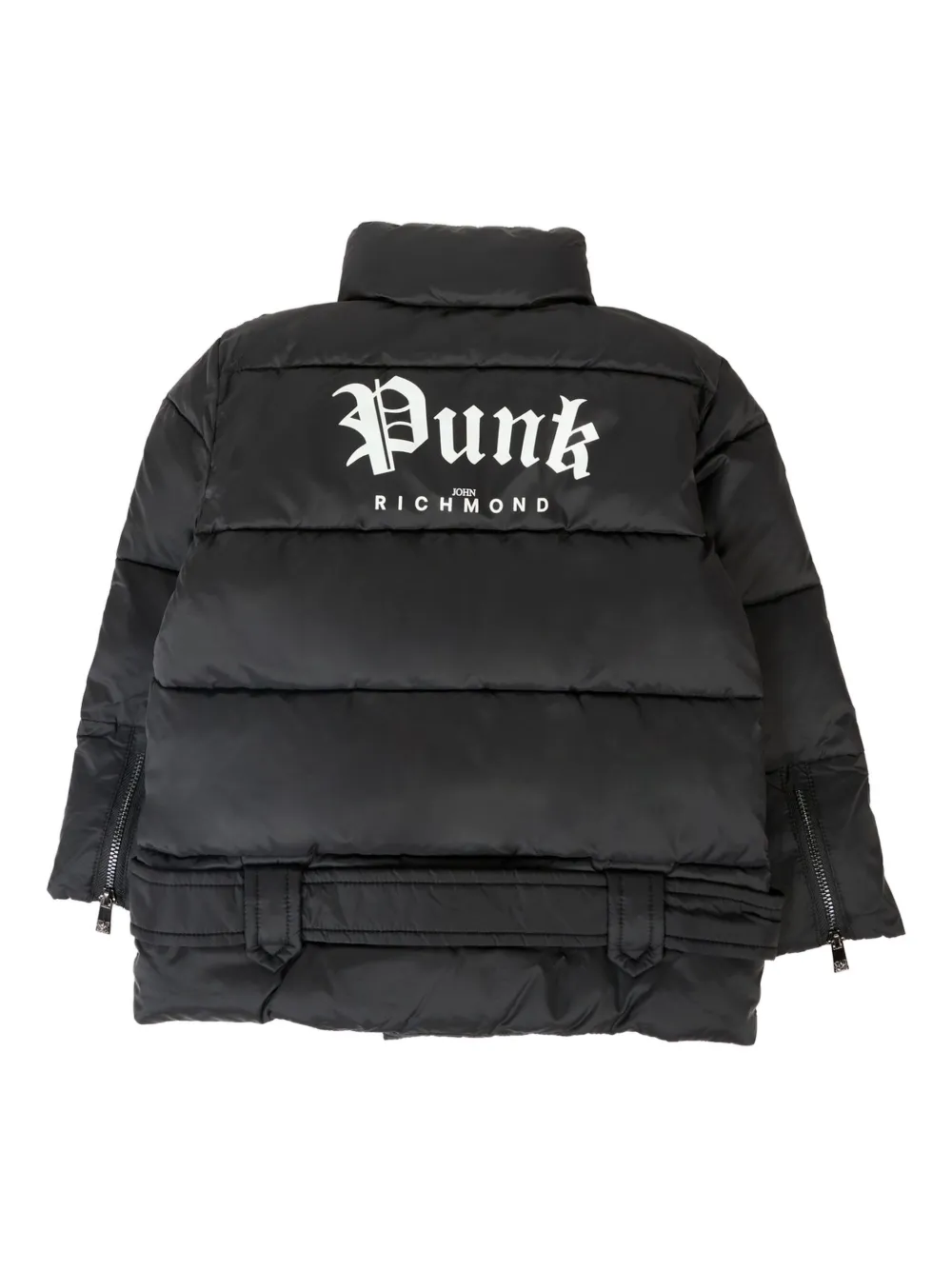 John Richmond Junior belted puffer jacket Zwart