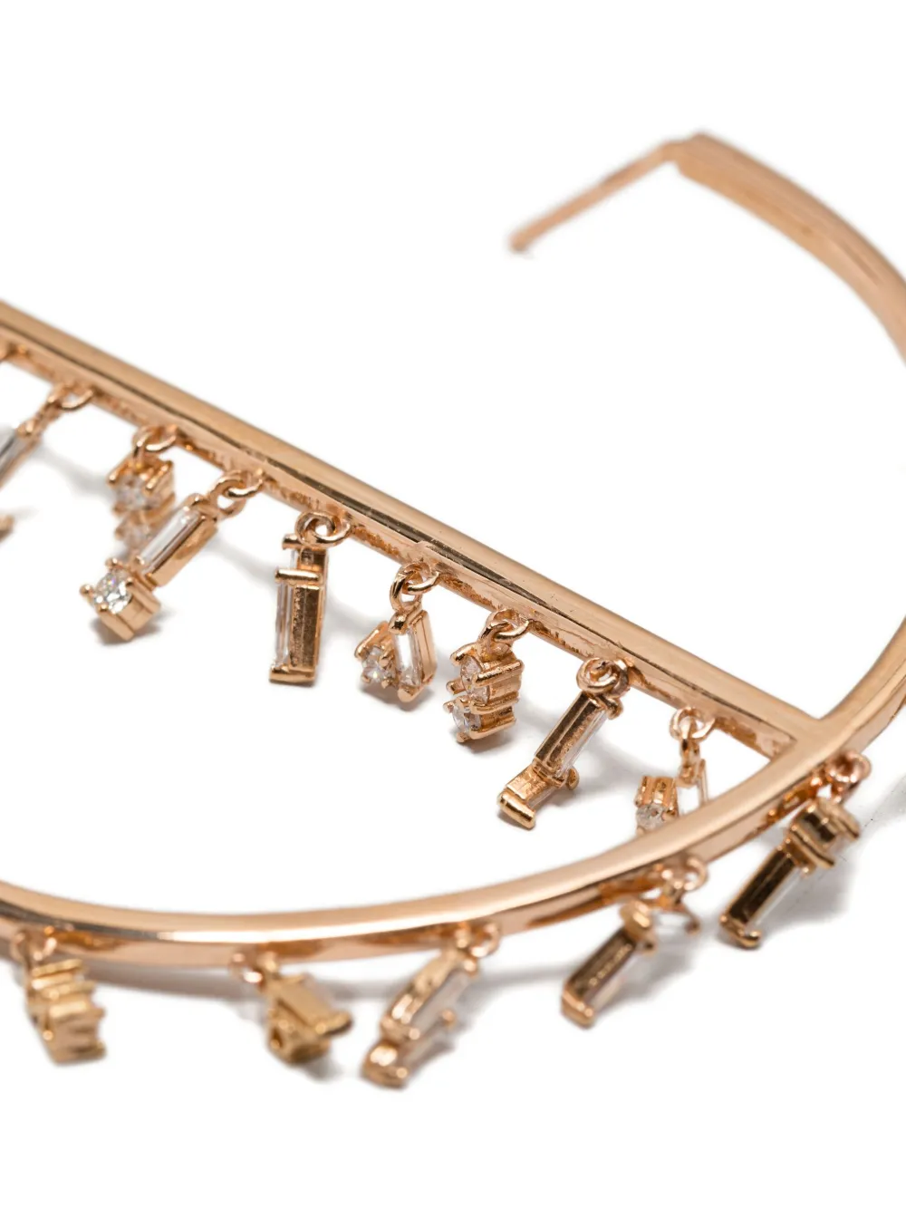 Suzanne Kalan 18k Yellow Gold Diamond Hoop Earrings In Gold