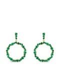 Suzanne Kalan 18K yellow gold emerald Hollow drop earrings - Green