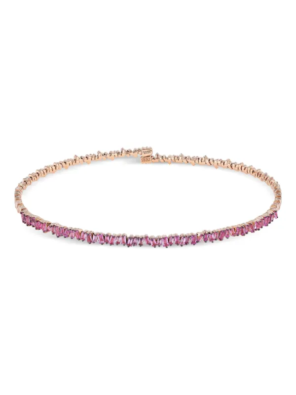 Suzanne Kalan 18CT Rose Gold Pink Sapphire Choker