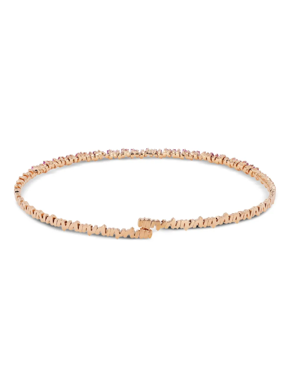Suzanne Kalan 18k Rose Gold Pink Sapphire Choker In Brown