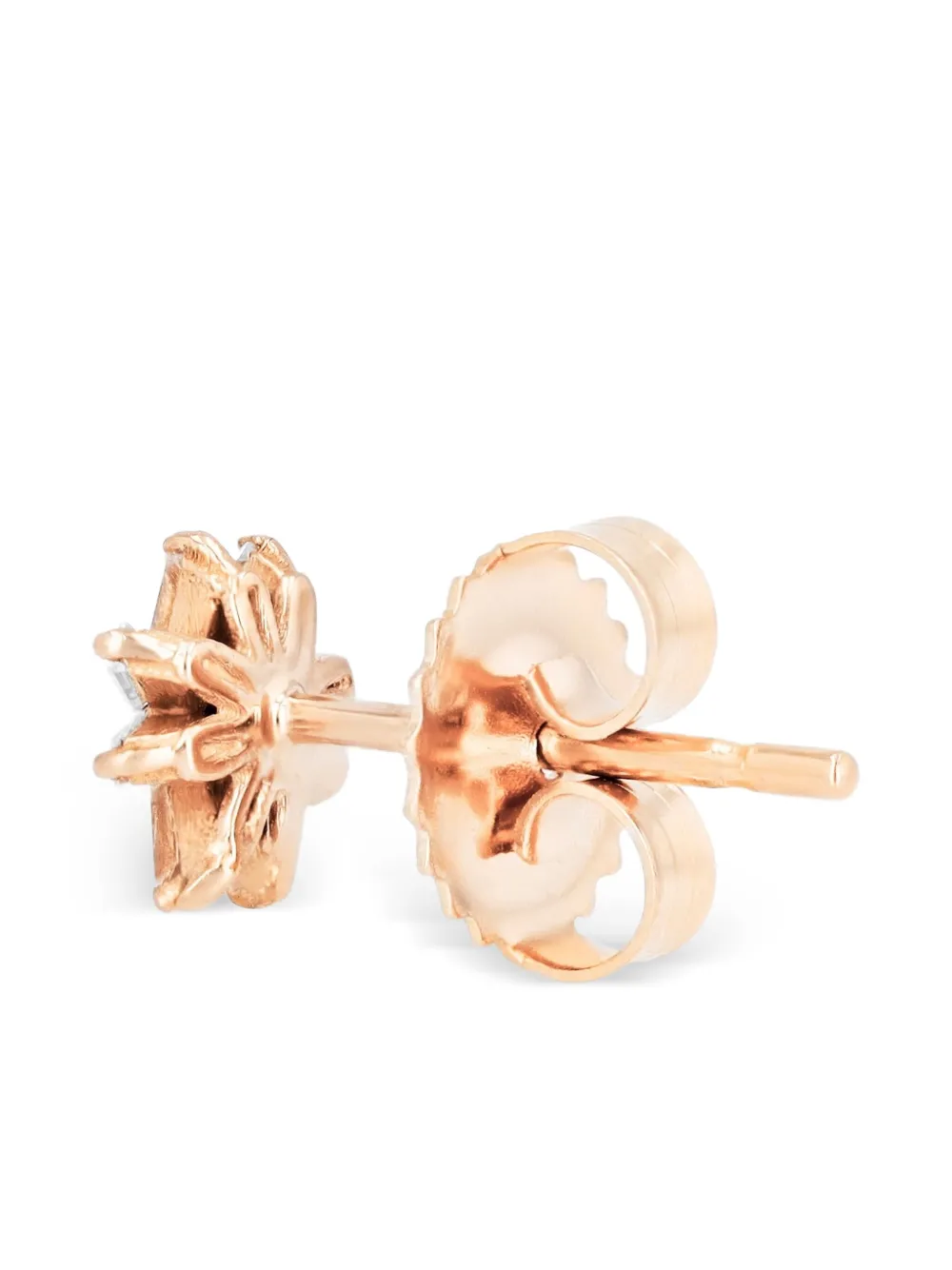 Suzanne Kalan 18k Rose Gold Small Starburst Diamond Studs In Metallic