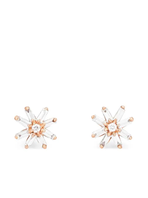 Suzanne Kalan aretes Starburst pequeños en oro rosa de 18kt con diamantes