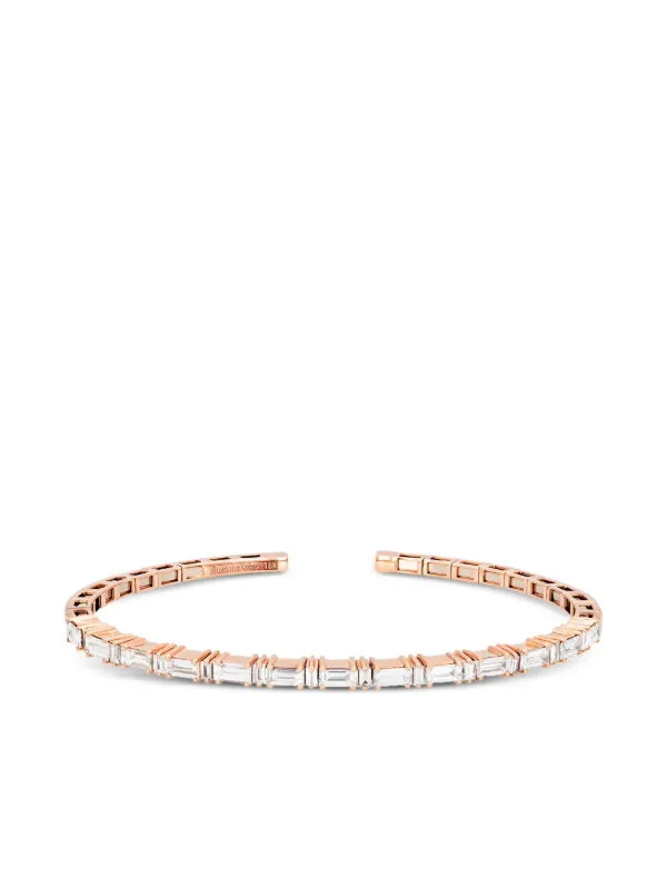 Suzanne Kalan 18CT Rose Gold Diamond Bangle