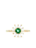 Suzanne Kalan 18K yellow gold Flower Spark emerald and diamond ring