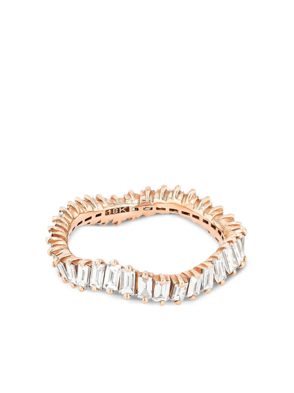 Suzanne Kalan 18K rose gold Wave diamond ring | Image 2