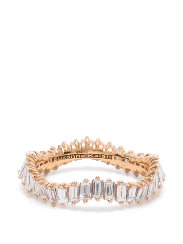 Suzanne Kalan Classic Diamond Bar Ring in Gold