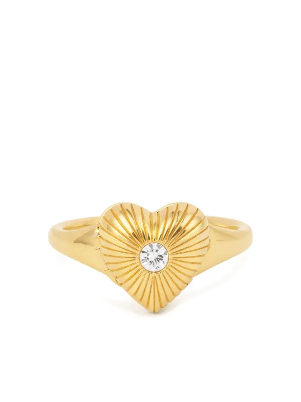 Persée 9CT Yellow Gold Heart Diamond Ring