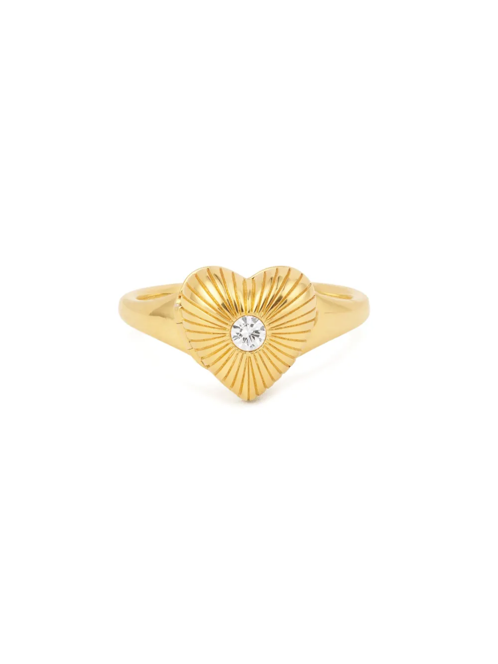 Persée bague en or jaune 9 ct à cœur orné d'un diamant | Joaillerie | Image 2