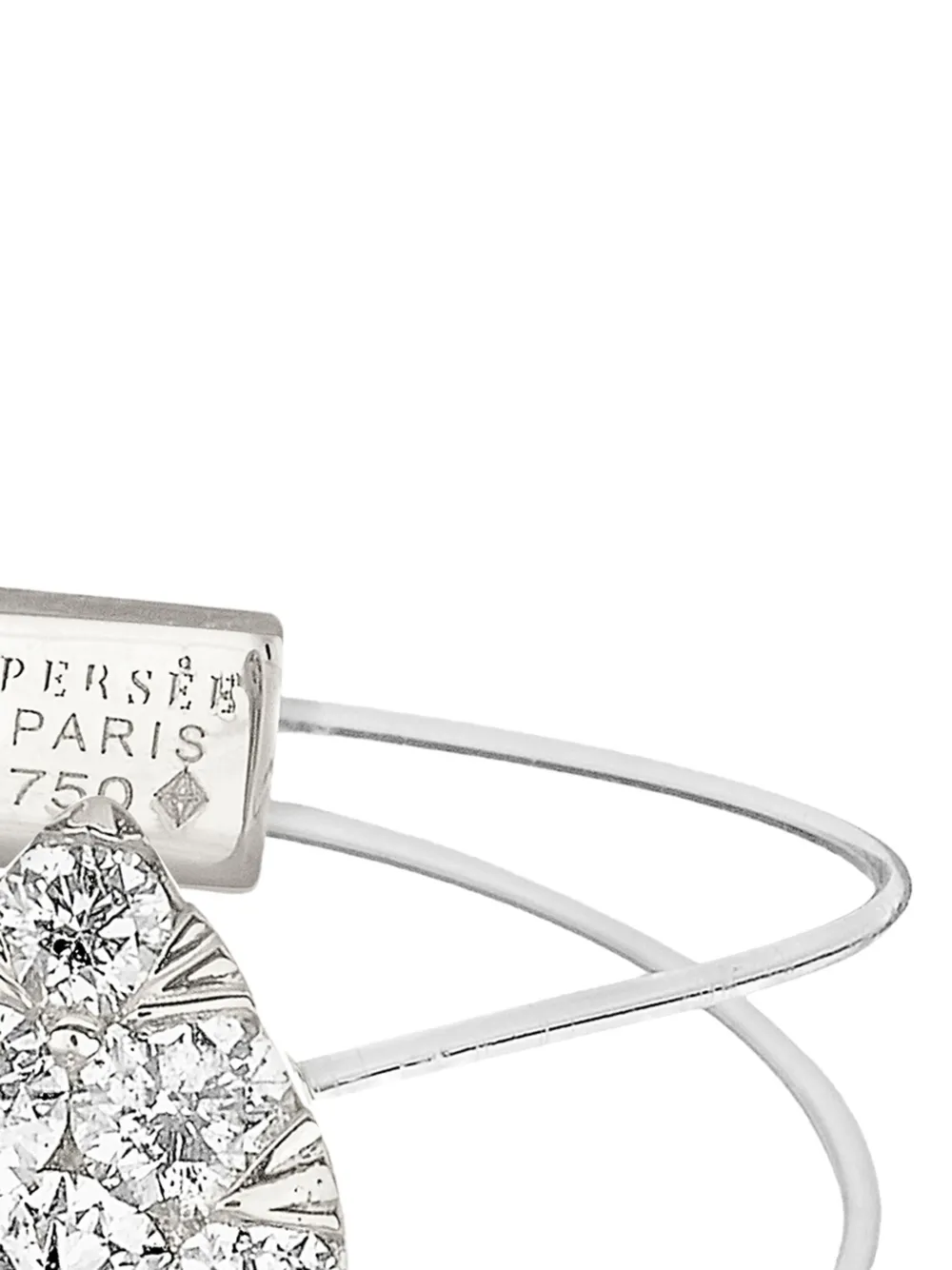 Persée 18K white gold floating-pear diamond ring | Image 2