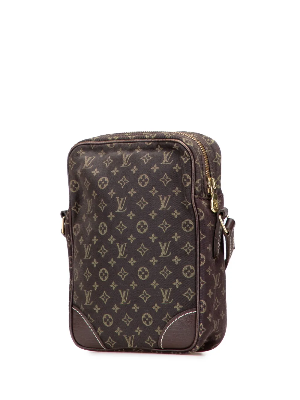 Pre-owned Louis Vuitton 2007 Monogram Mini Lin Danube Crossbody Bag In Brown