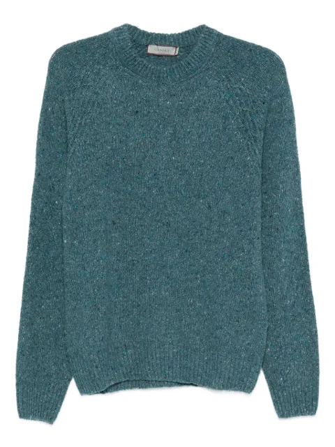 Canali speckled crew-neck sweater