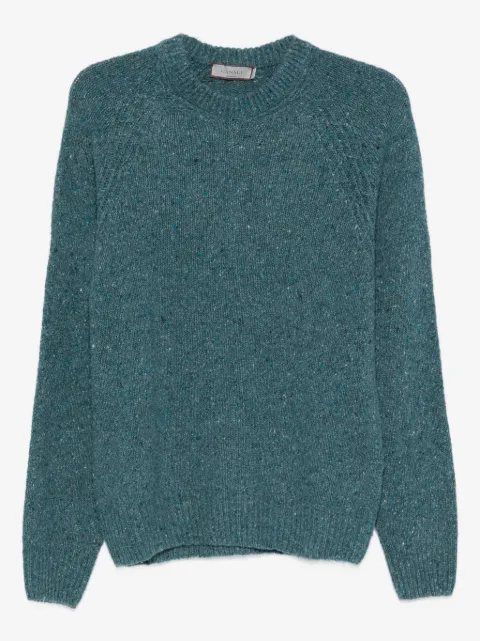 Canali speckled crew-neck sweater