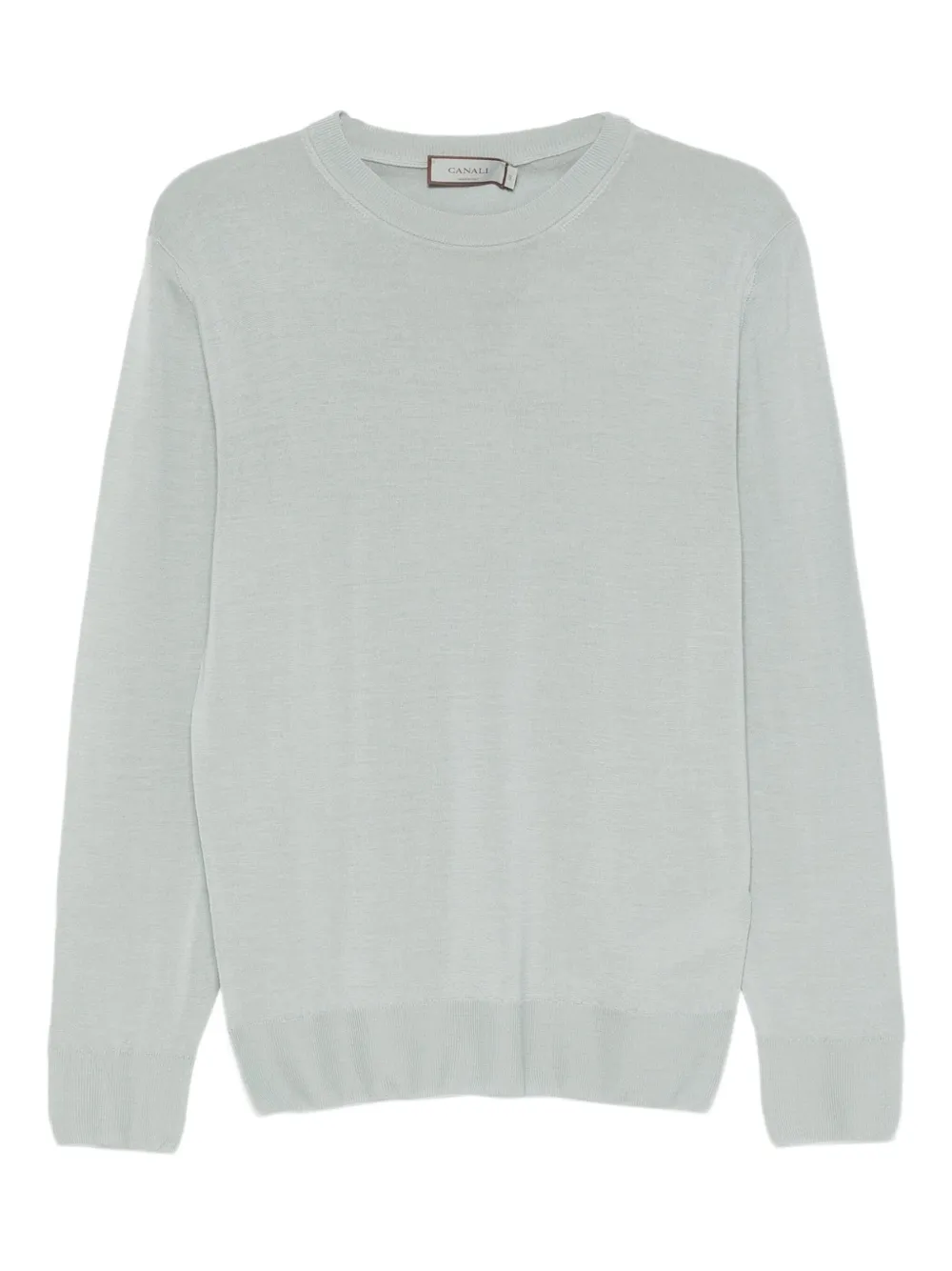 Canali round-neck wool sweater | Blue | Image 1
