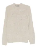 Canali speckled crew-neck sweater - Neutrals