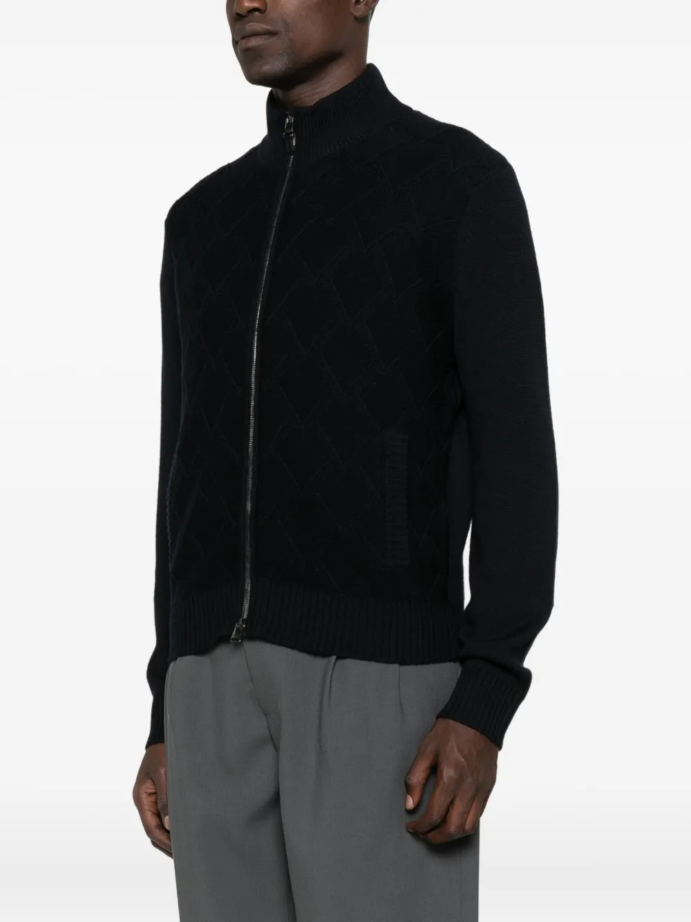Canali Vest met rits Blauw