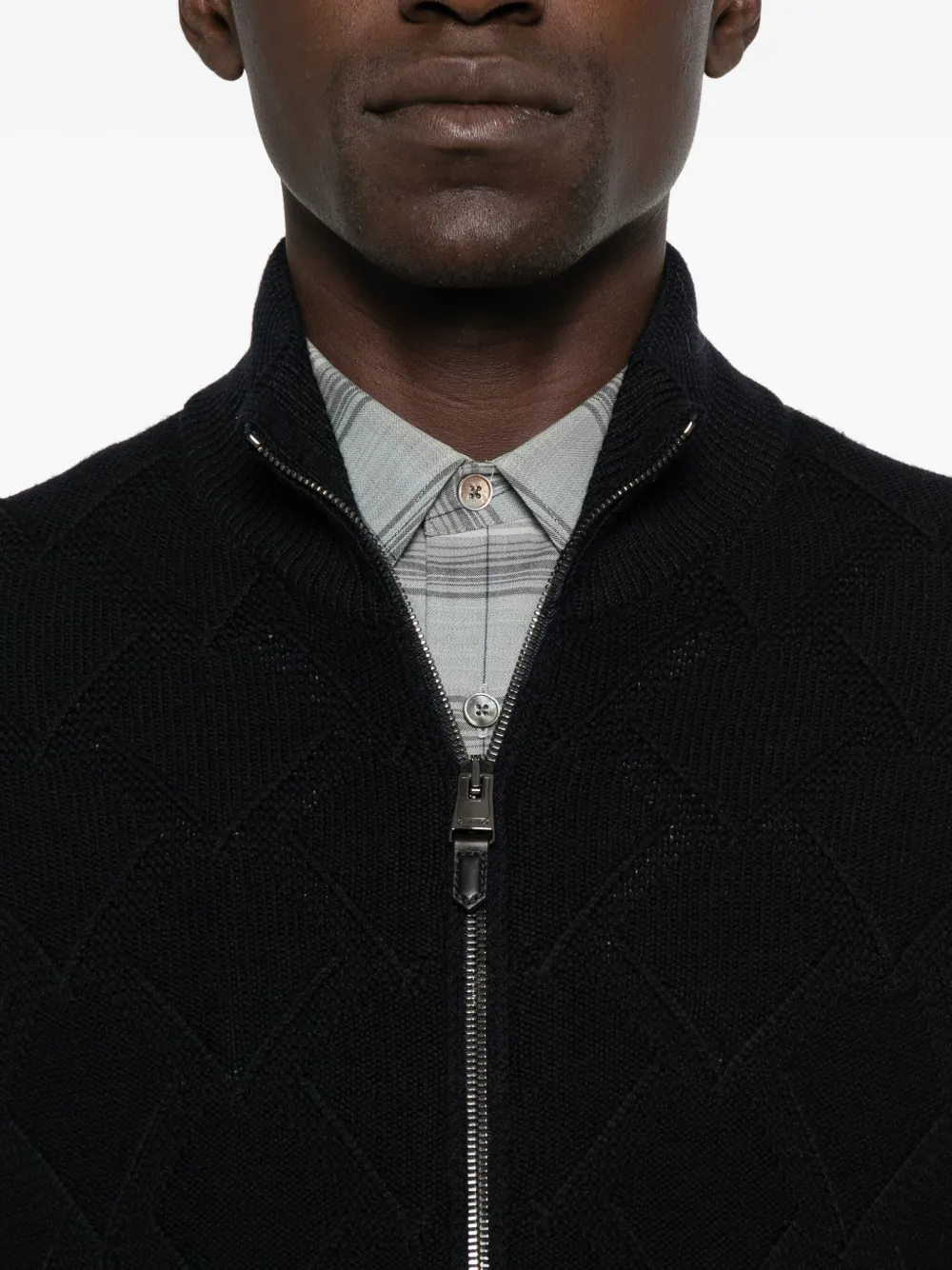 Canali Vest met rits Blauw