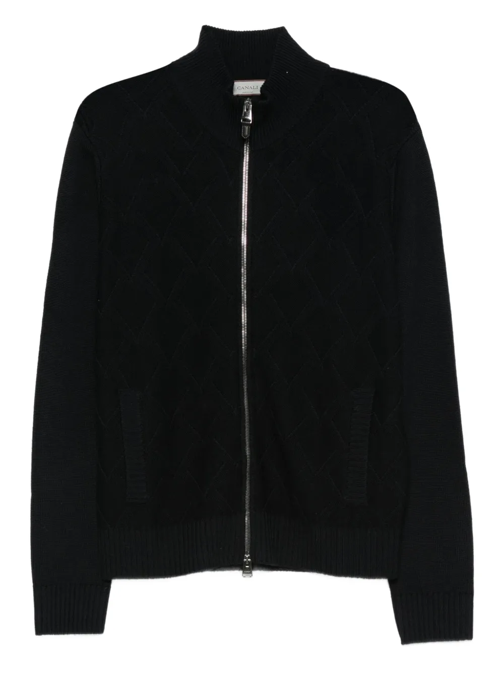 Canali Vest met rits Blauw