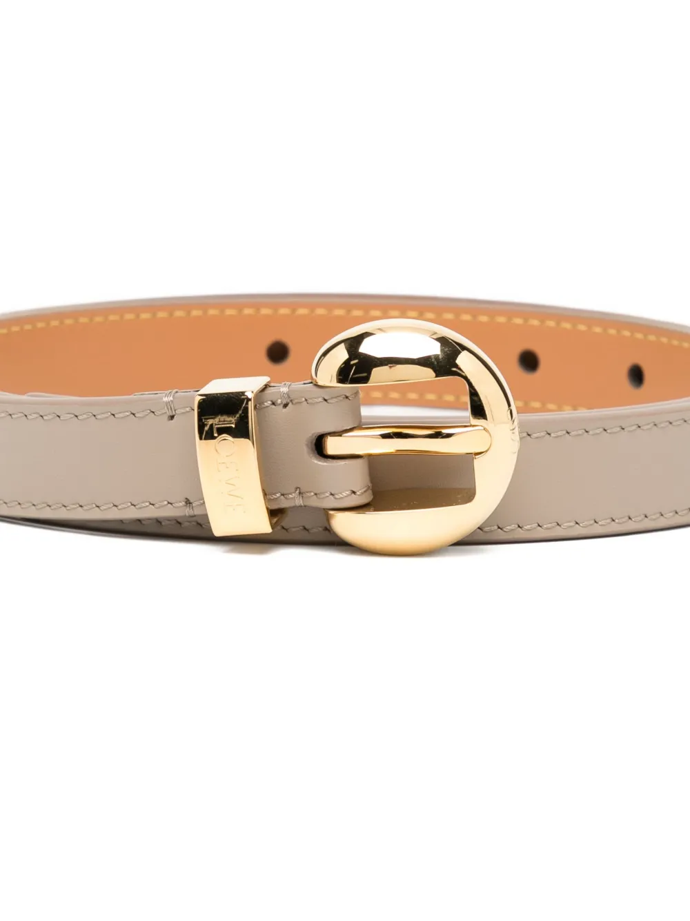 Loewe Pebbled Belt In Neutral
