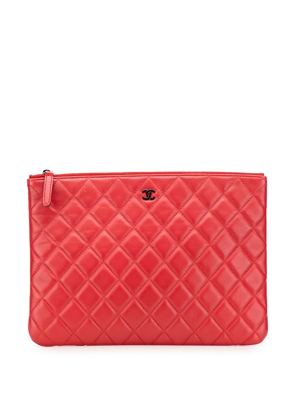 2014-2015 Medium Quilted Lambskin O Case clutch bag