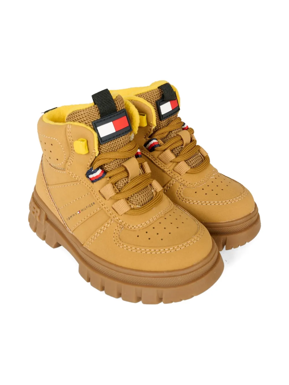 Tommy Hilfiger Junior lace-up chunky boots Brown