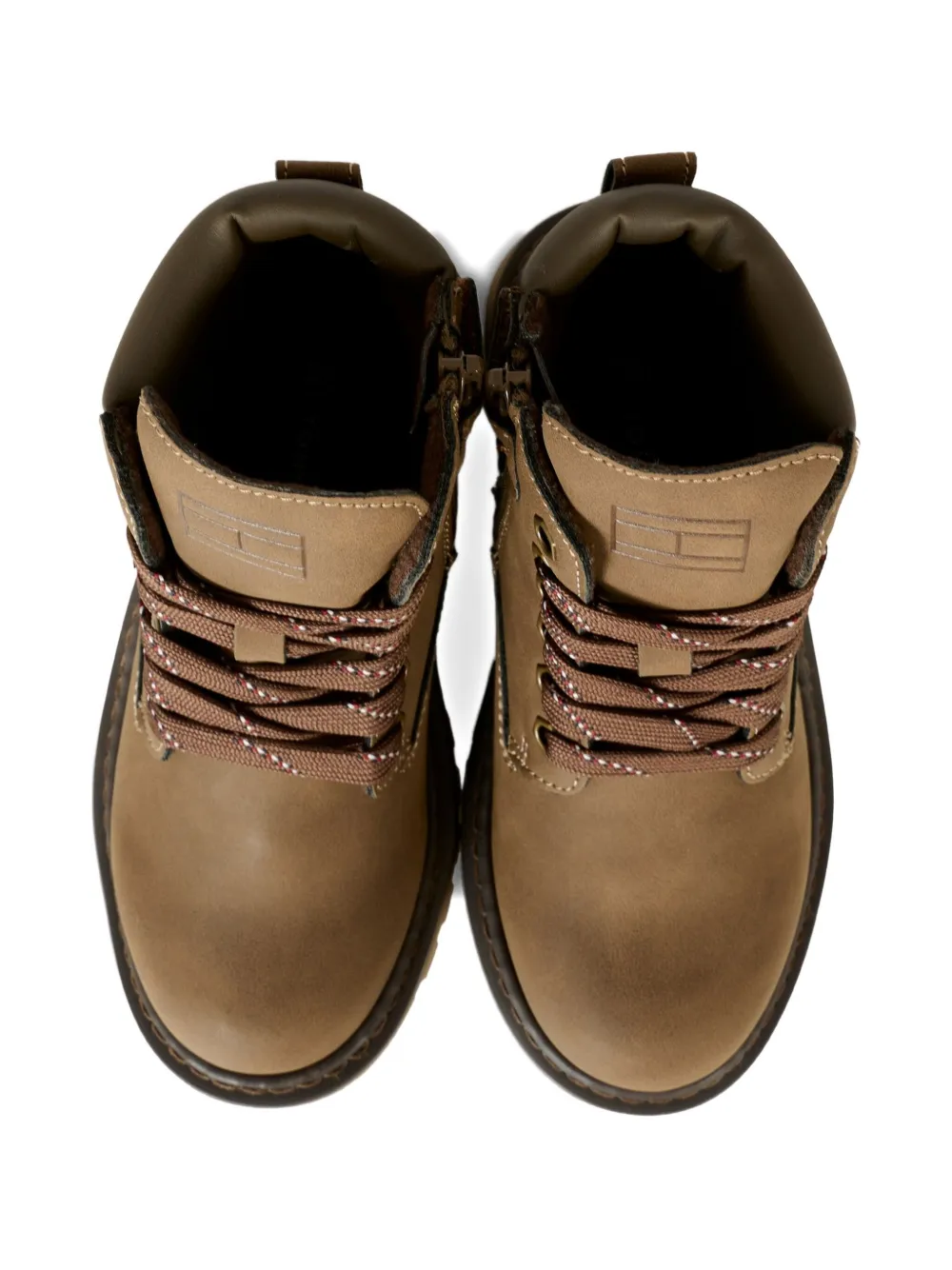 Tommy Hilfiger Junior Lace-up Chunky-sole Boots In Brown