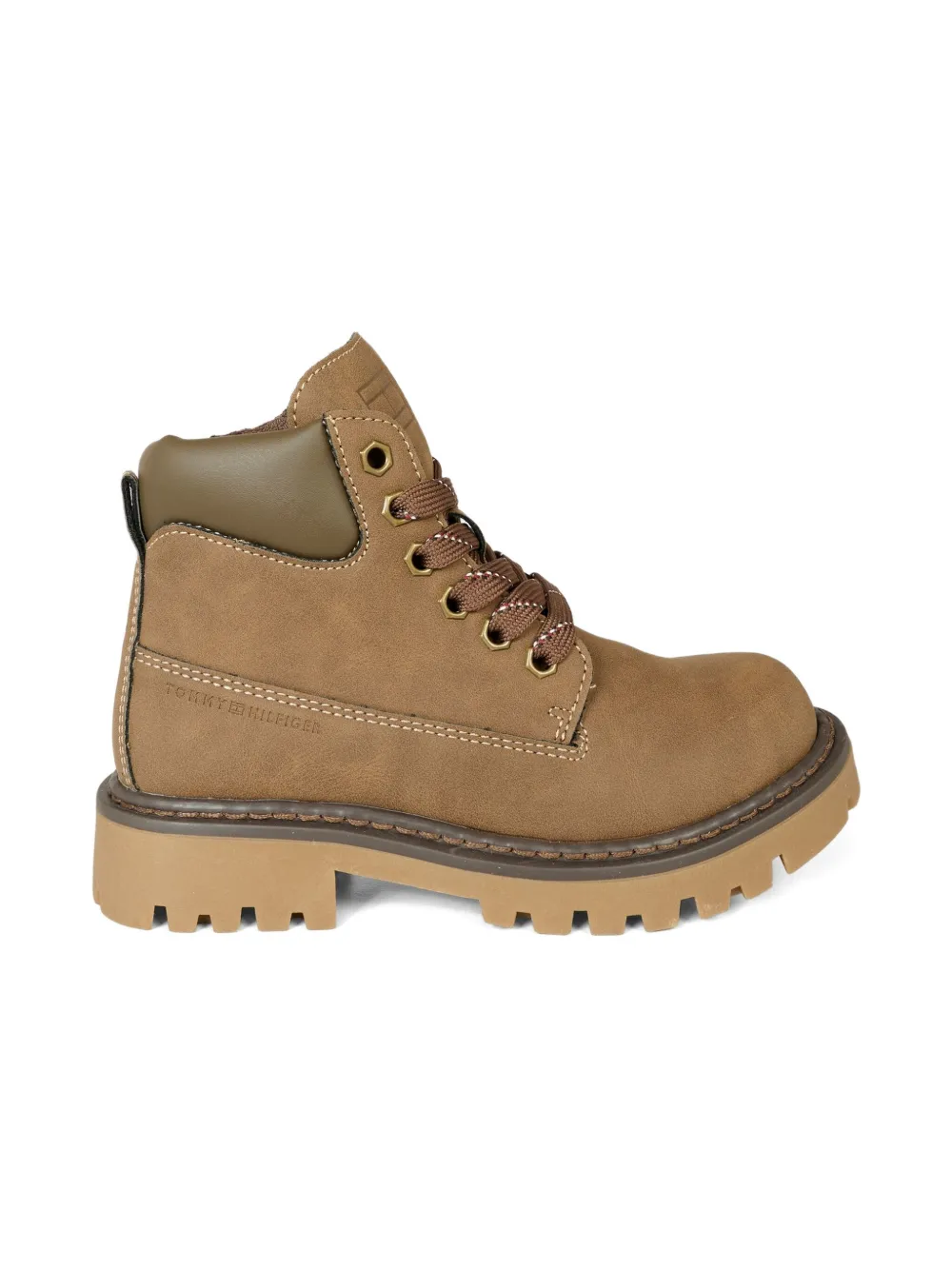 Tommy Hilfiger Junior Lace-up Chunky-sole Boots In Brown