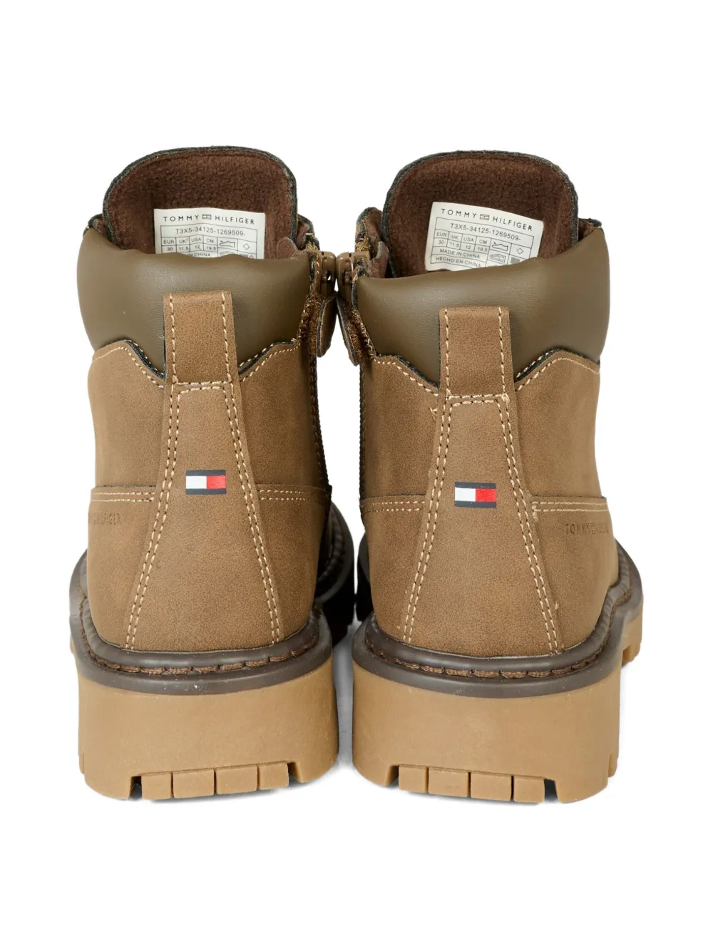 Tommy Hilfiger Junior Lace-up Chunky-sole Boots In Brown
