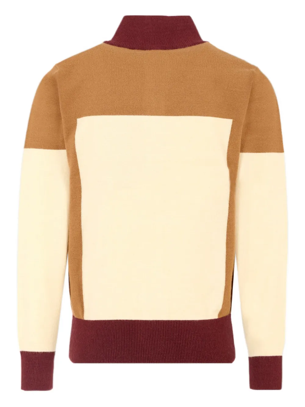 TRUSSARDI JUNIOR colour-block buttoned cardigan Beige