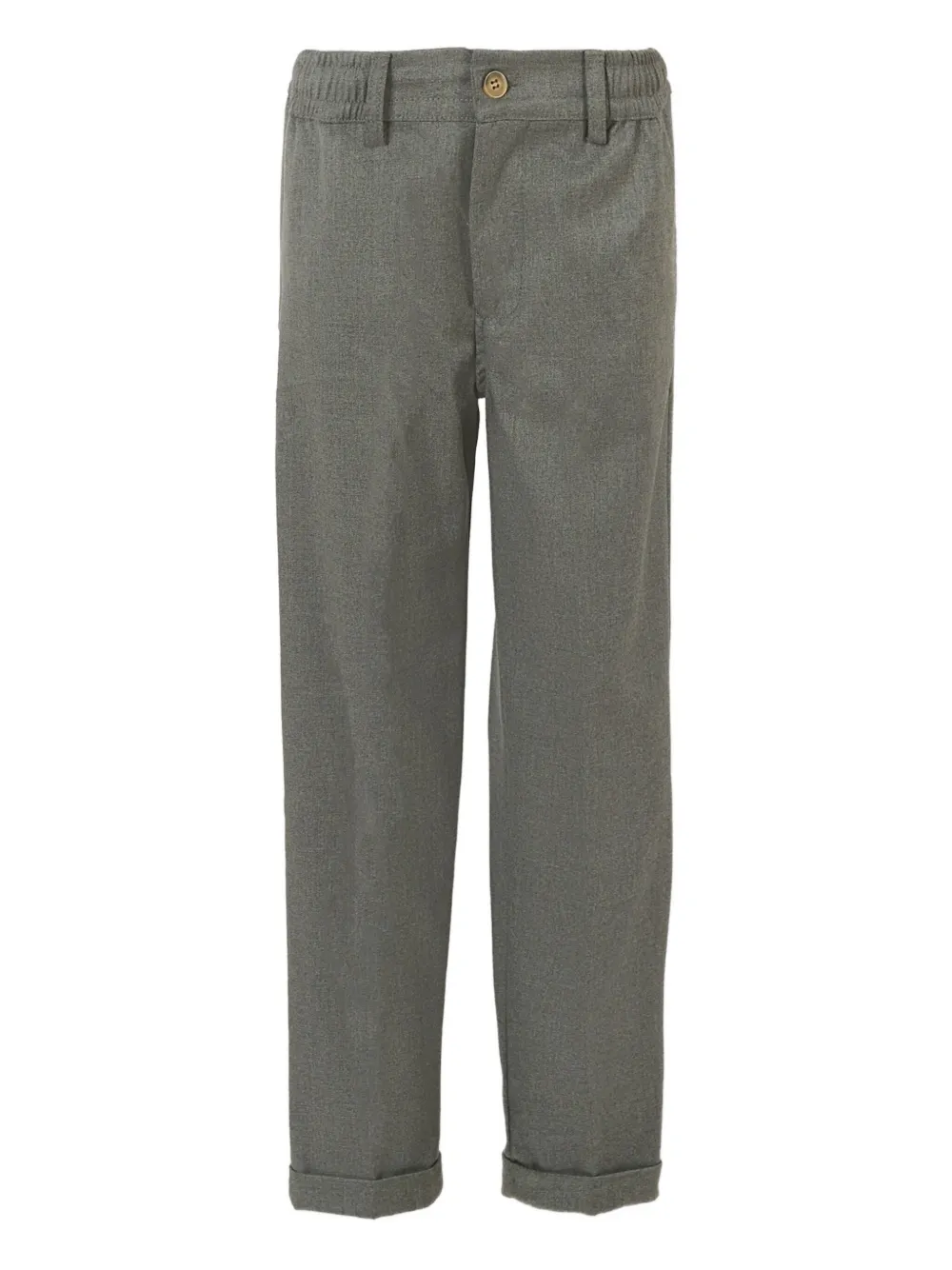 TRUSSARDI JUNIOR Chino met elastische taille en omgeslagen pijpen Grijs