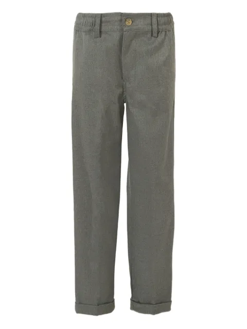 TRUSSARDI JUNIOR elasticated-waistband cuffed chinos