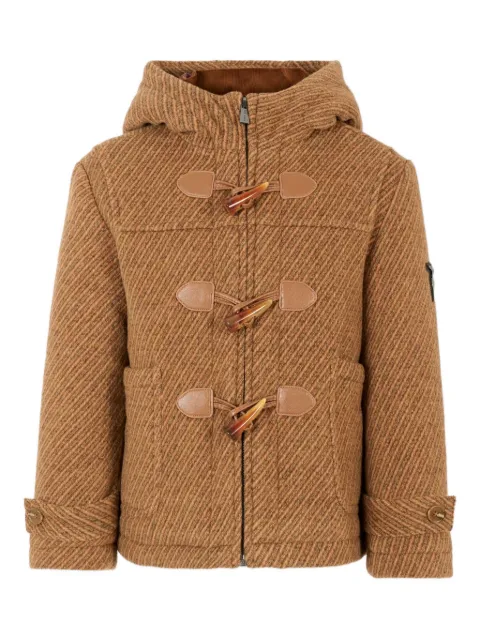 TRUSSARDI JUNIOR hooded toggle coat
