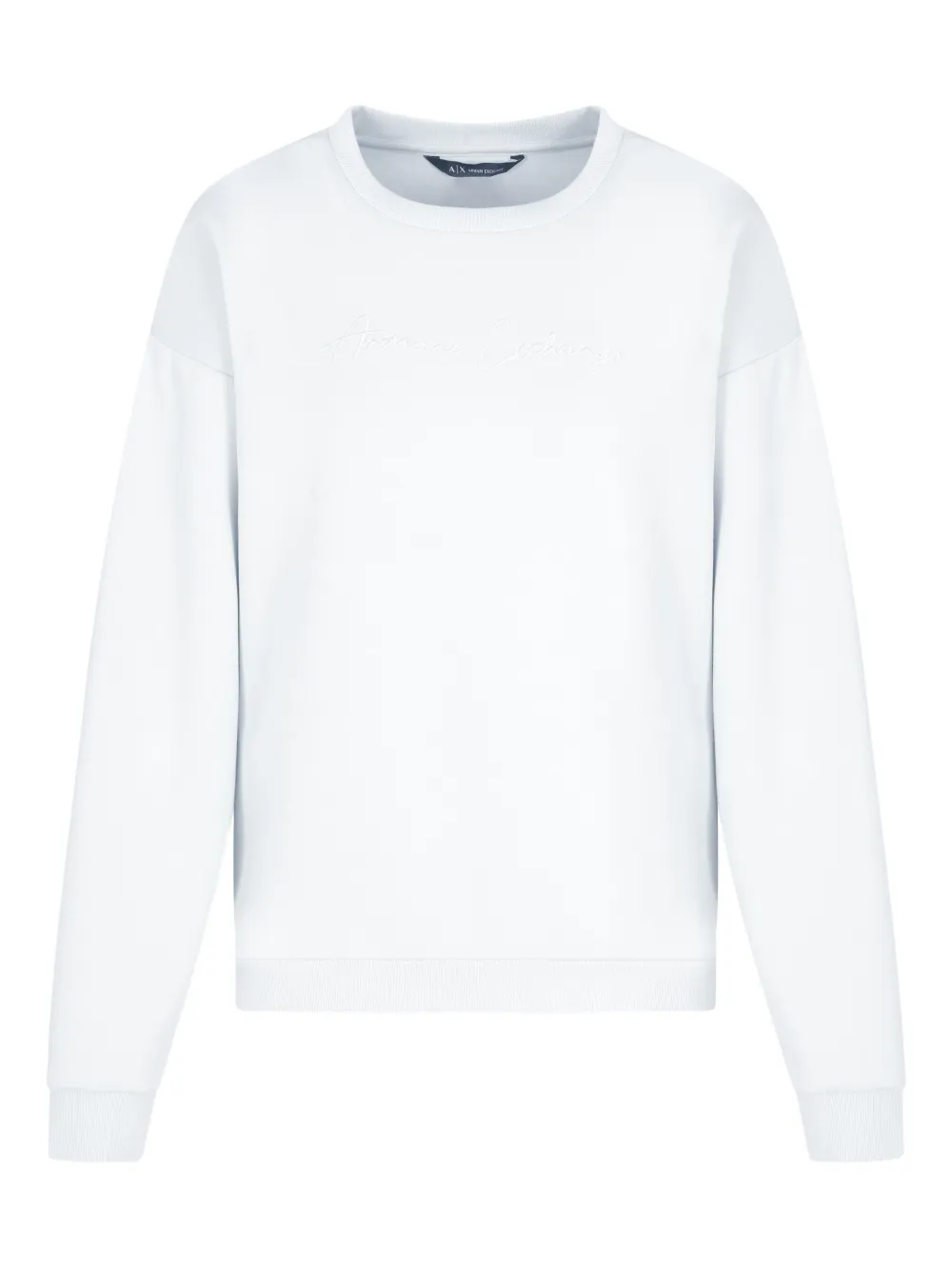 Armani Exchange embroidered crew-neck sweatshirt | Blue | Image 1