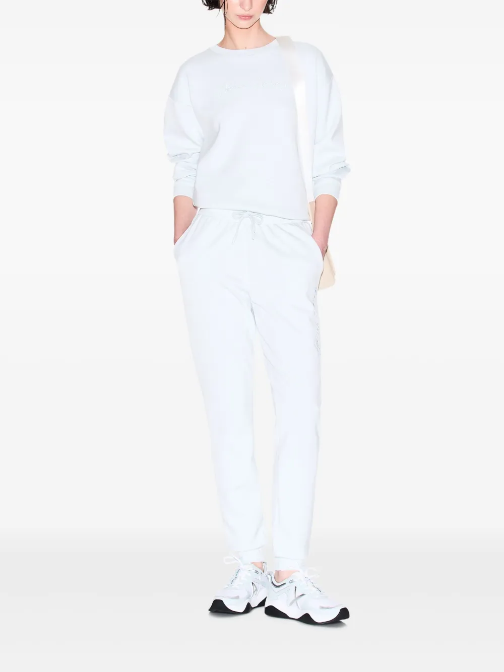 Armani Exchange Sweater met ronde hals Blauw