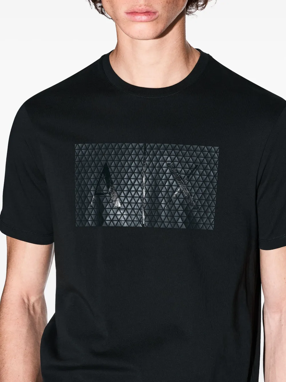 Armani Exchange Logo-print T-shirt In Black