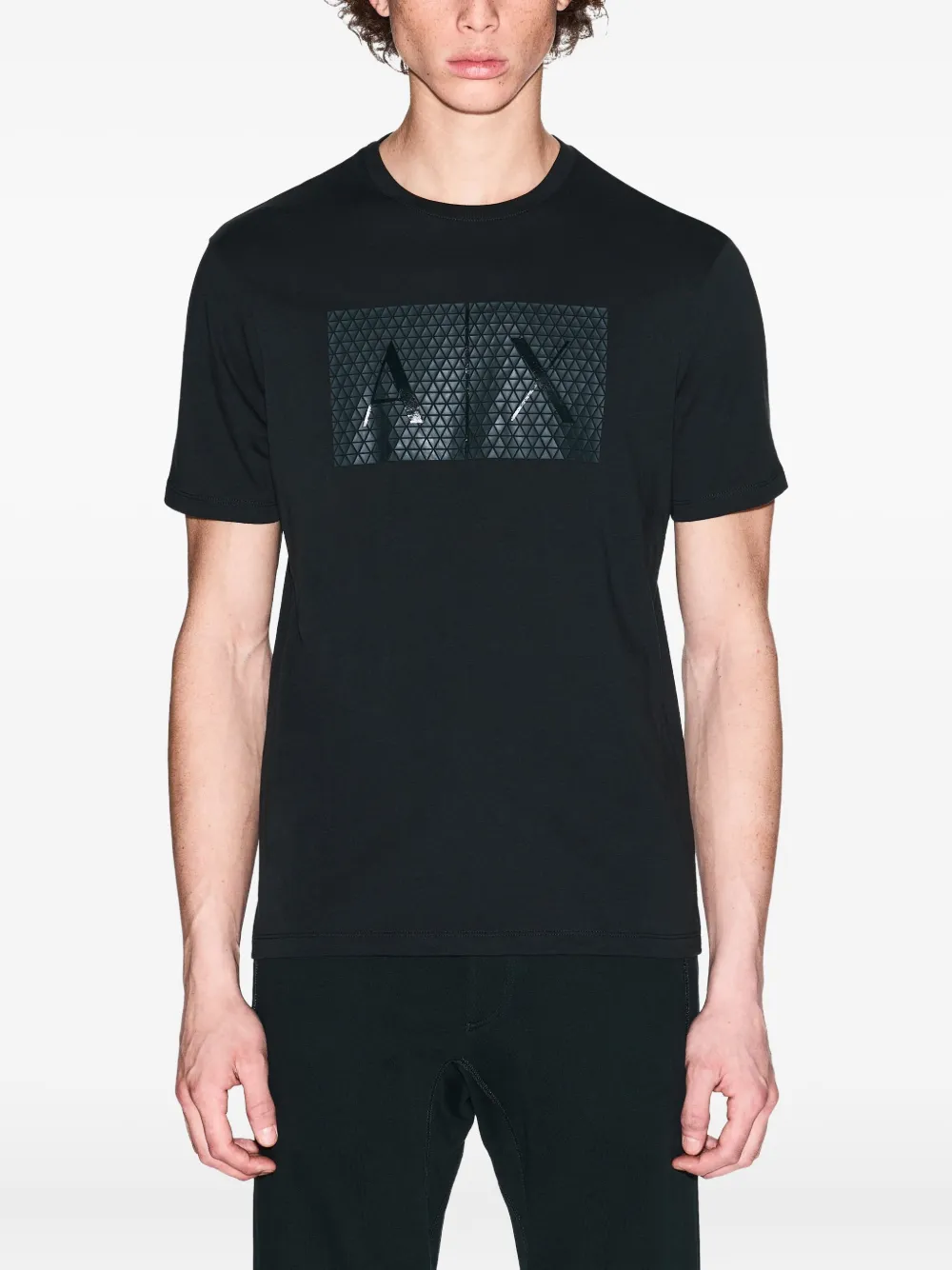 Armani Exchange Logo-print T-shirt In Black