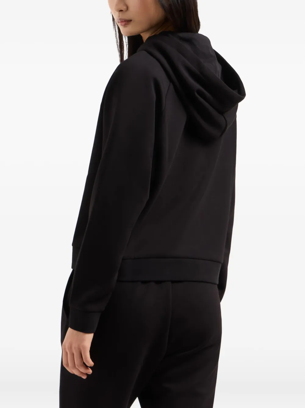 Armani Exchange Logo-print Hoodie In Black