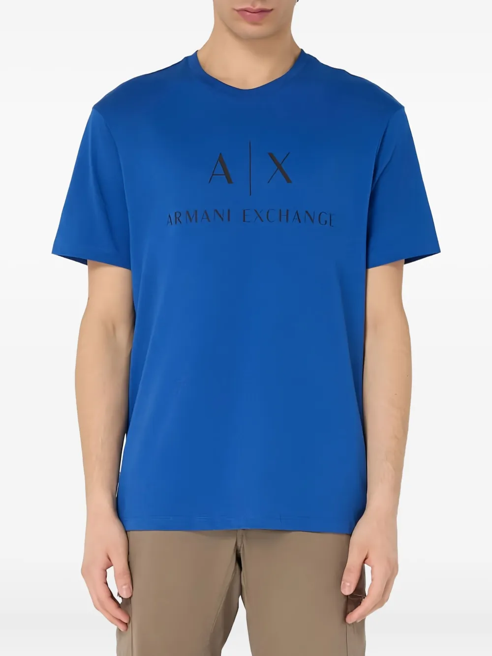 Armani Exchange Logo-print T-shirt In Blue