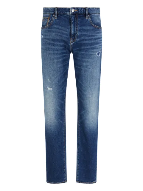Armani Exchange distressed five-pocket jeans