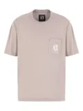 Armani Exchange patch-pocket logo-print T-shirt - Neutrals